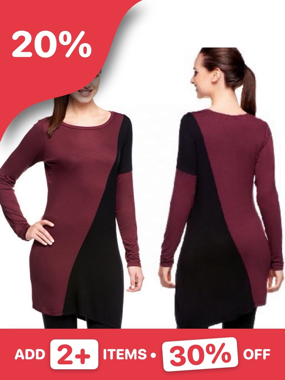 LOGO By Lori Goldstein Color Blocked Knit Top